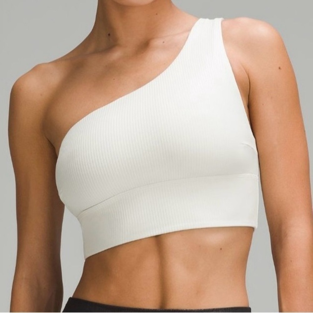 NWT Lululemon Align Asymmetrical Rib Bra C/D Shine